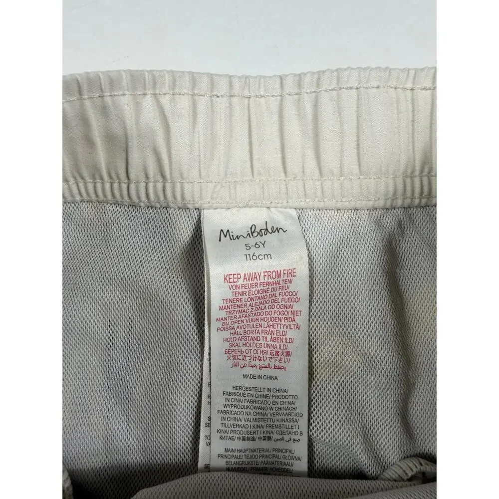 Mini Boden Animal Print Swim Trunks Navy Multicolor Size 5-6 swim shorts
